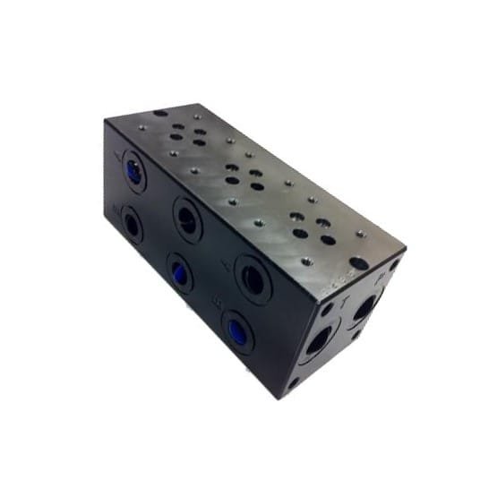SUB-EM2133Y.jpg NG6 3-Station Parallel Manifold, A-B on Side G06, P-T on Ends G08